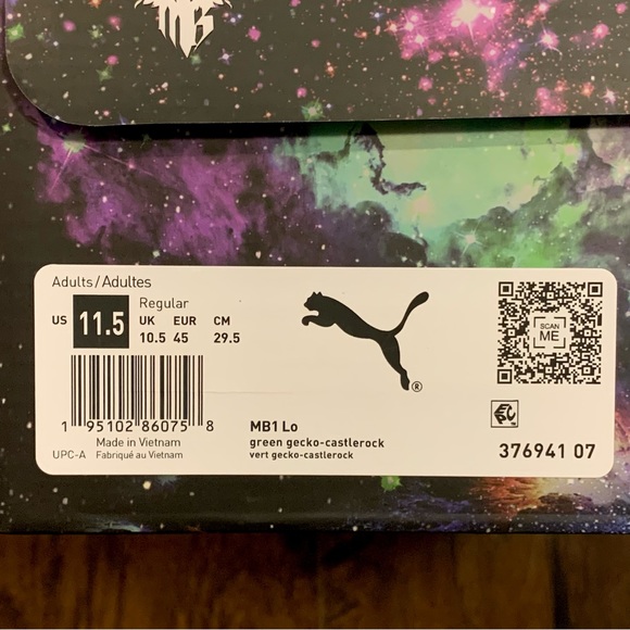 Brand New Puma LaMelo Ball MB.01 Lo “Green Gecko” - Picture 2 of 4
